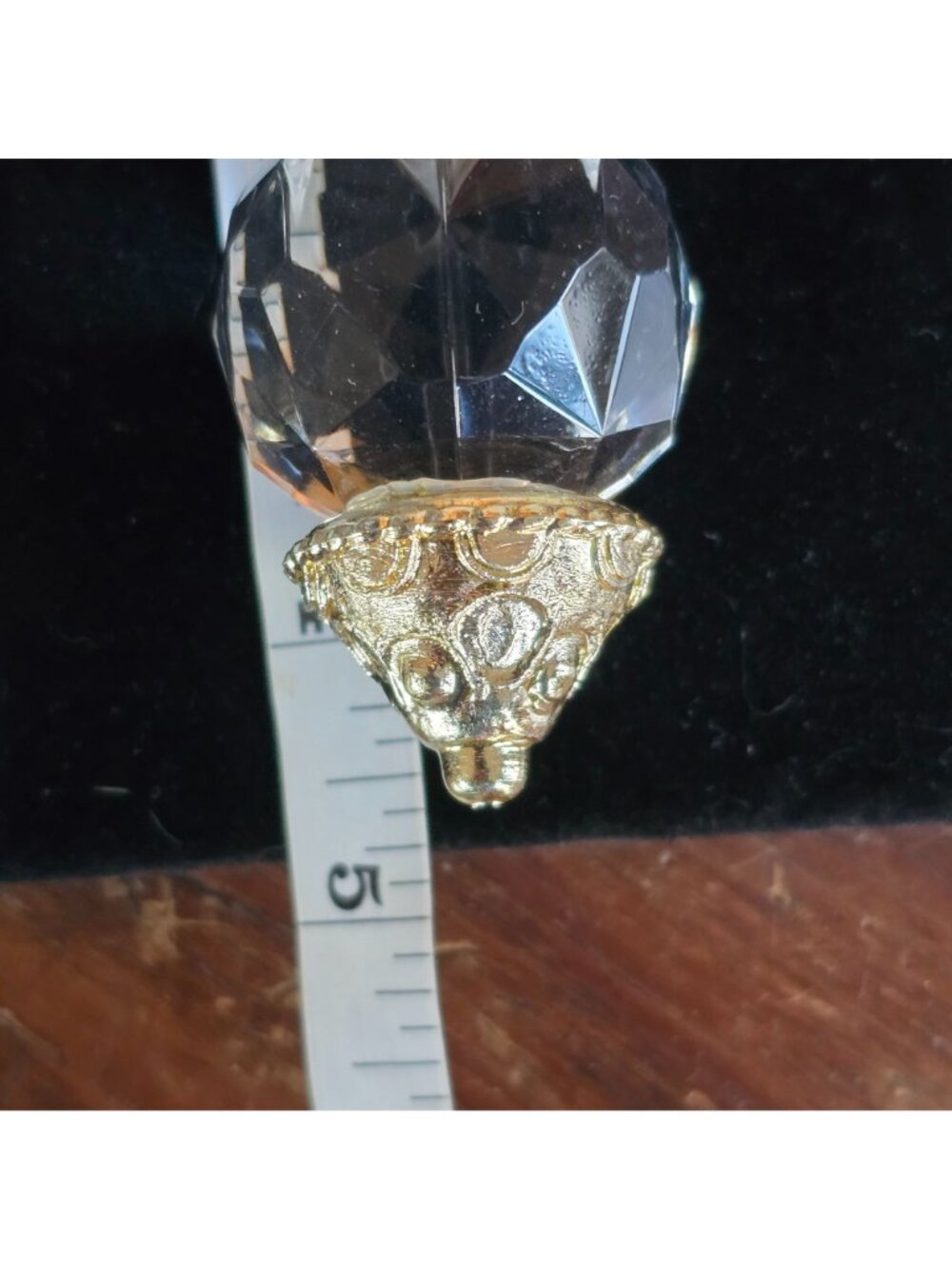 Vintage Clear Acrylic Icicle Ornaments Gold Filigree Teardrop Prism Xmas Lot 6 - Picture 11 of 14
